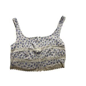 Intimately Free People blue floral top sz M